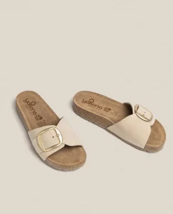 Mujer Yokono Sandalias Planas|Sandalia Plana Jerba 114 Beige
