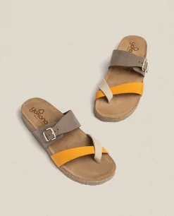 Mujer Yokono Sandalias Planas|Sandalia Plana Jerba 091 Naranja