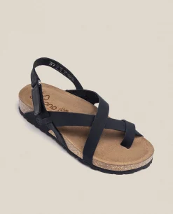 Mujer Yokono Sandalias Planas|Sandalia Plana Jerba 718 Negro