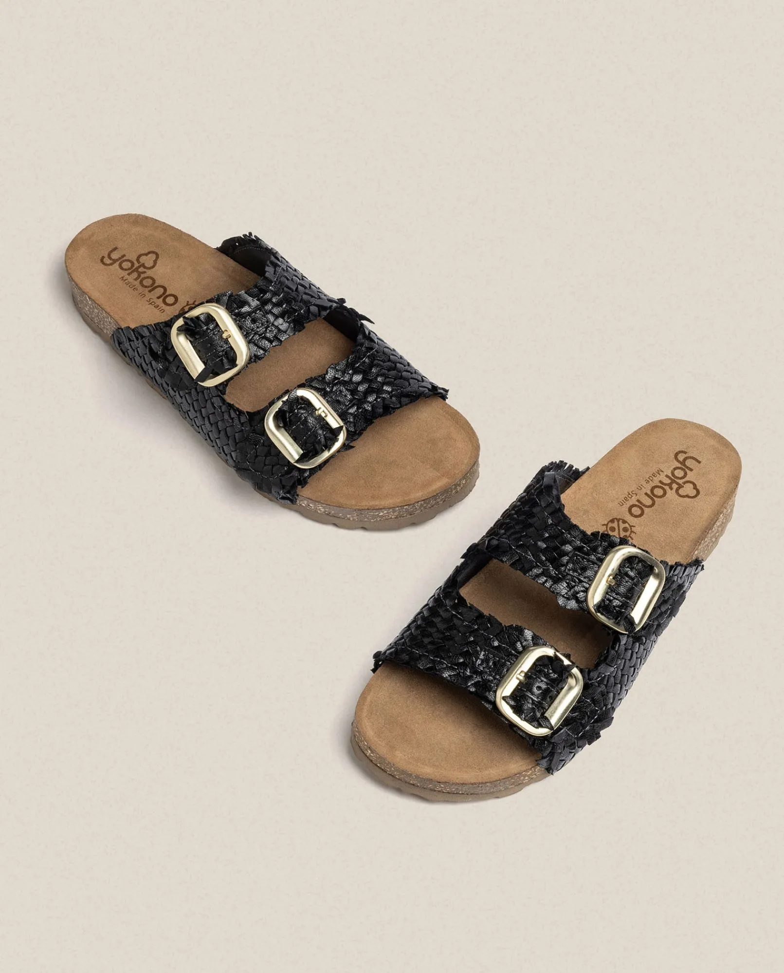 Mujer Yokono Sandalias Planas|Sandalia Plana Jerba 143 Negro