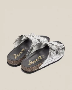 Mujer Yokono Sandalias Planas|Sandalia Plana Jerba 143 Plata