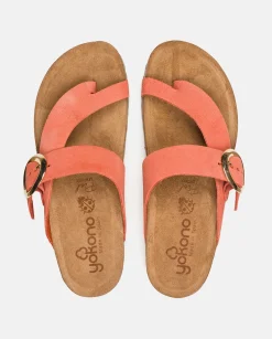 Mujer Yokono Sandalias Planas|Sandalia Plana Jerba 113 Rojo