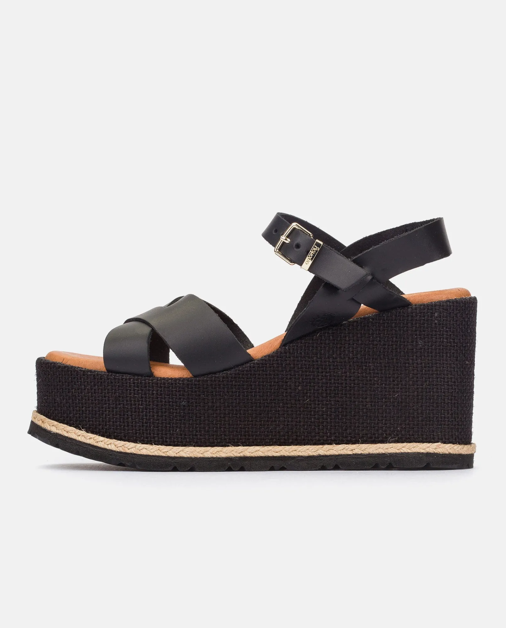 Mujer Yokono Sandalias De Cuña|Sandalia Plana Lanzarote 003 Negro