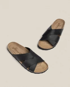Hombre Yokono Sandalias|Sandalia Plana Macam 217 Negro