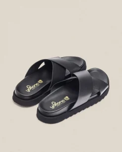 Hombre Yokono Sandalias|Sandalia Plana Man 003 Negro