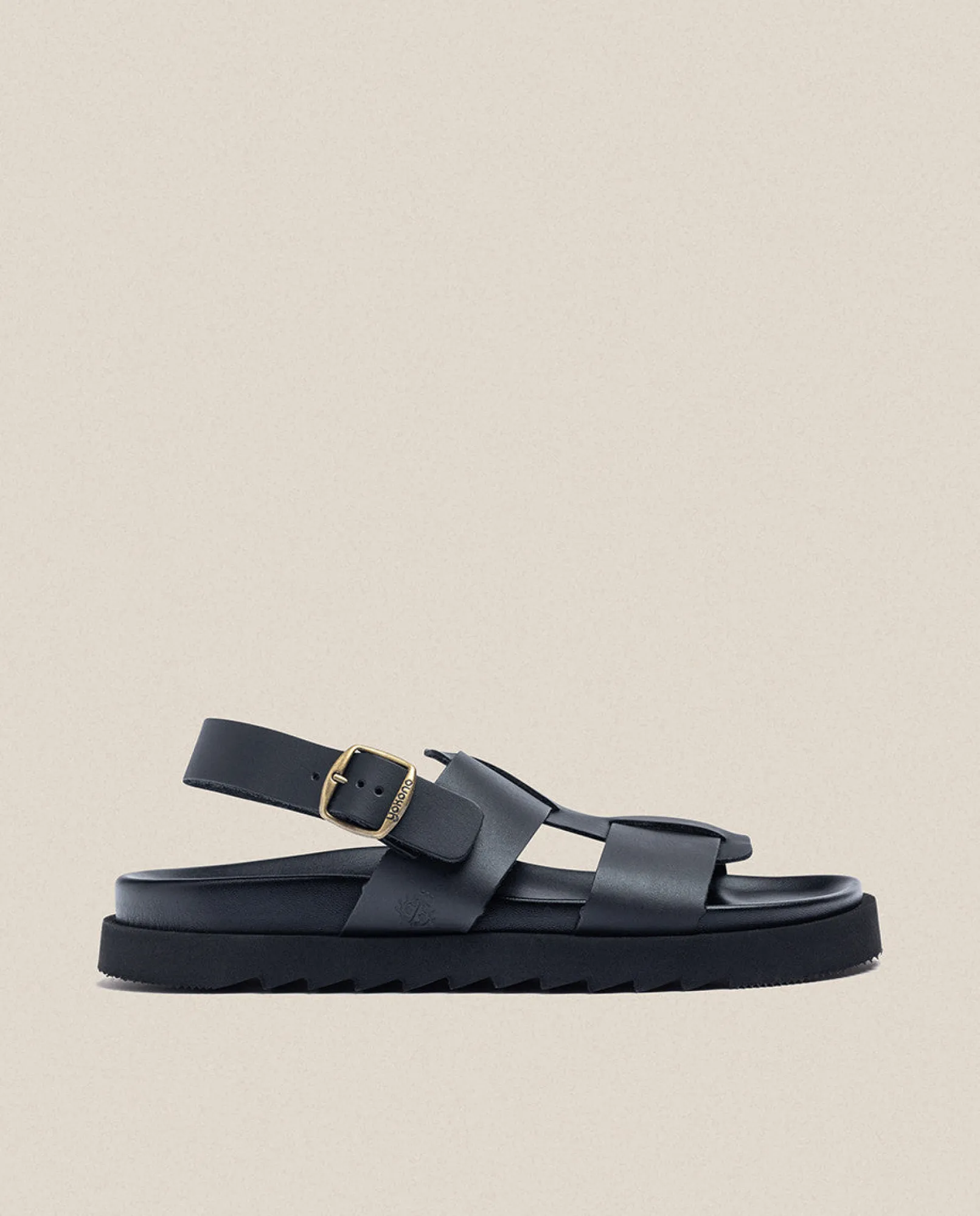 Hombre Yokono Sandalias|Sandalia Plana Man 002 Negro