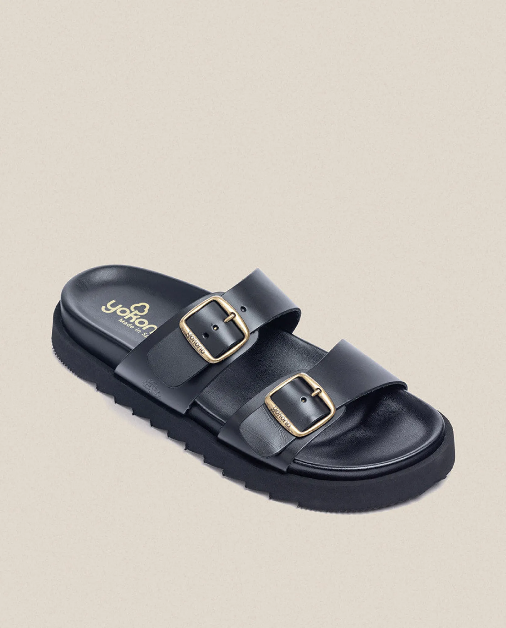 Hombre Yokono Sandalias|Sandalia Plana Man 001 Negro
