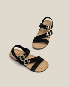 Mujer Yokono Sandalias Planas|Sandalia Plana Manacor 023 Negro