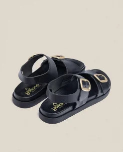 Mujer Yokono Sandalias Planas|Sandalia Plana Morena 002 Negro