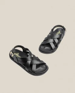 Mujer Yokono Sandalias Planas|Sandalia Plana Morena 005 Negro