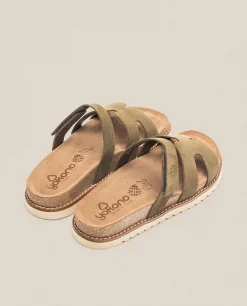 Mujer Yokono Sandalias Planas|Sandalia Plana Petra 125 Verde