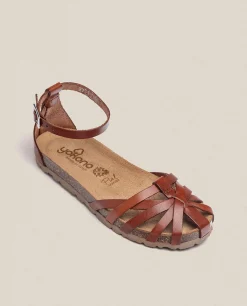 Mujer Yokono Sandalias Planas|Sandalia Plana Villa 011 Marron
