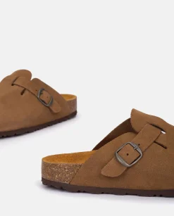 Hombre Yokono Zuecos|Sandalias|Zapato Plano Zueco 599 Marrón