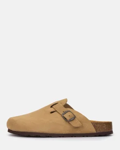 Mujer Yokono Zuecos|Sandalias Planas|Zapato Plano ZUECO-599 Beige