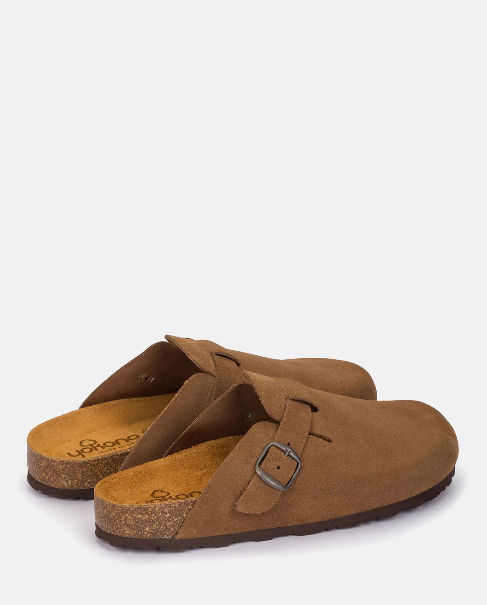 Mujer Yokono Zuecos|Sandalias Planas|Zapato Plano ZUECO-599 Marrón