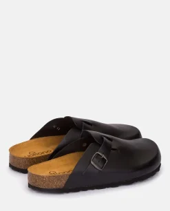 Mujer Yokono Zuecos|Sandalias Planas|Zapato Plano ZUECO-599 Negro