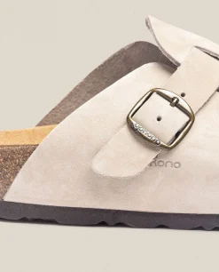 Mujer Yokono Zuecos|Sandalias Planas|Zueco 599 Beige